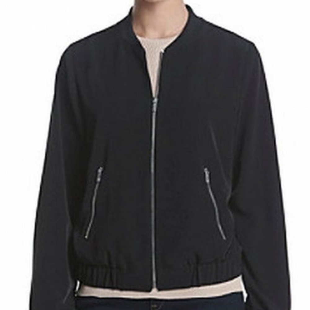 Calvin Klein Black Full-Zip Bomber Jacket